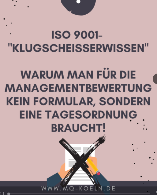 Klugscheißerwissen ISO 9001